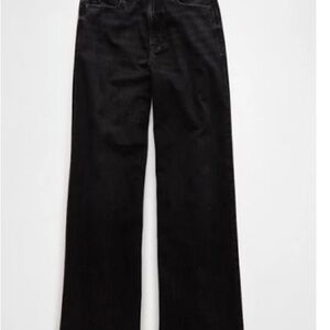 American Eagle Outfitters Dreamy Drape Super High Rise Curvy Black Jeans